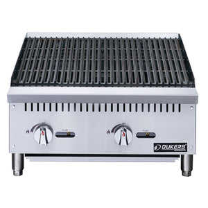 Dukers DCCB24 - Parrilla a gas para mostrador, servicio pesado, 24" Dimensiones: 24" x 28-3/4" x 15-3/8"