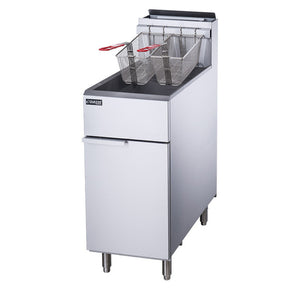 Dukers DCF4-NG Gas Fryer, Four Tube Burner, Natural Gas, 120,000 BTU, 50 lb. Capacity
