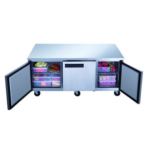 Dukers DUC72R, Three Door 72" Undercounter Refrigerator, 18.9 cu.ft.