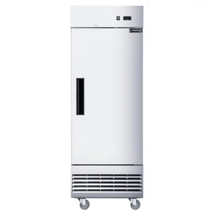 Dukers D28R, montaje inferior (1) refrigerador de una puerta, dimensiones: 27-1/2" x 32-5/8" x 80-3/8"