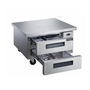 Dukers DCB48-D2, Refrigerador de dos cajones Chef Base, Dimensión: 48" x 32-¼" x 26"