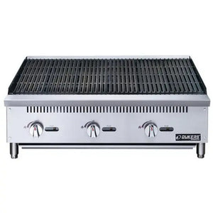 Dukers DCCB36 36" Countertop Gas Radiant Charbroiler, Heavy Duty, 3 Burners, 105000 BTU
