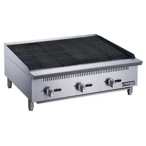Dukers DCCB36 36" Countertop Gas Radiant Charbroiler, Heavy Duty, 3 Burners, 105000 BTU