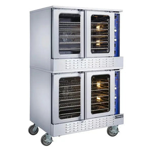 Dukers DCCOG2 Double Deck Full Size Gas Convection Oven 108,000 BTU, 115v