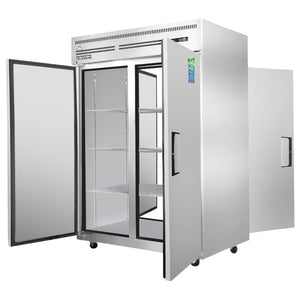 Everest ESPT-2S-2S, Two Solid Door Front & Back 49.6" Pass Thru Reach-In Refrigerator, 48 cu. ft.
