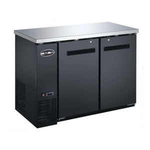 SABA SBB-24-48B, Two Door 48" Refrigerated Back Bar Cooler, Solid Swing Door