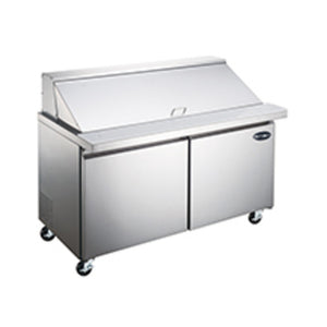 SABA SPS-60-24M, Two Door 60" Salad/Sandwich Prep Table Refrigerator (Mega Top)