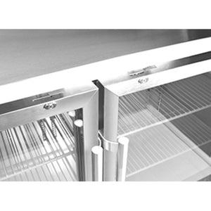 SABA SBB-24-48GSS, Two Door 48" Refrigerated Back Bar Cooler, Glass Swing Door, Stainless Steel