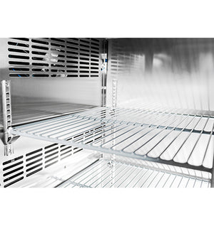 SABA SBB-24-48GSS, Two Door 48" Refrigerated Back Bar Cooler, Glass Swing Door, Stainless Steel