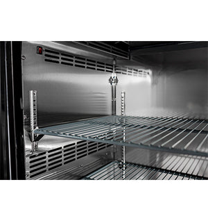 SABA SBB-24-72B, Three Door 72" Refrigerated Back Bar Cooler, Solid Swing Door