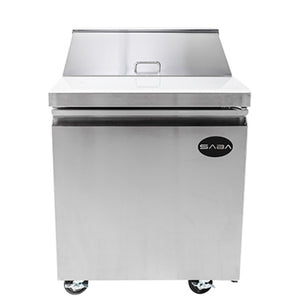 SABA SPS-27-8, One Door 27" Salad/Sandwich Prep Table Refrigerator (Standard Top)