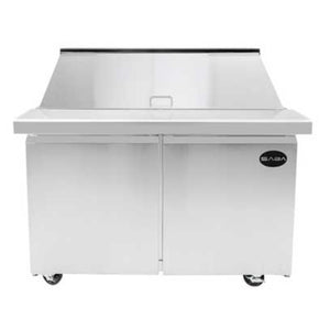 SABA SPS-60-24M, Two Door 60" Salad/Sandwich Prep Table Refrigerator (Mega Top)