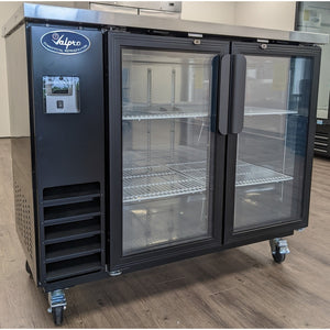 Refrigerador de barra trasera Valpro VP48G de 49” con dos puertas de vidrio