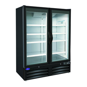 Valpro VP2R-48M Refrigerador exhibidor con dos puertas de vidrio completas 48 pies cúbicos
