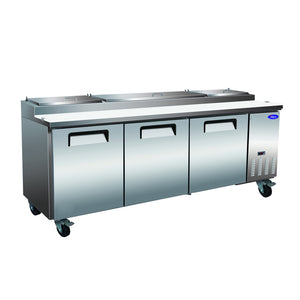 Valpro VPP94-HC, Three Door 94" Pizza Prep Table Refrigerator
