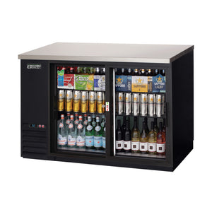 Everest EBB48G-SD, Two Door 49" Refrigerated Back Bar Cooler, Glass Sliding Door