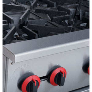 SABA HP-6 36" Wide Six Burner Gas Hot Plate 150,000 BTU