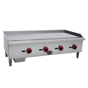 SABA MG-48T 48″ Countertop Gas Griddle w/Thermostatic Controls, 5/8" Thick Plate 120,000 BTU