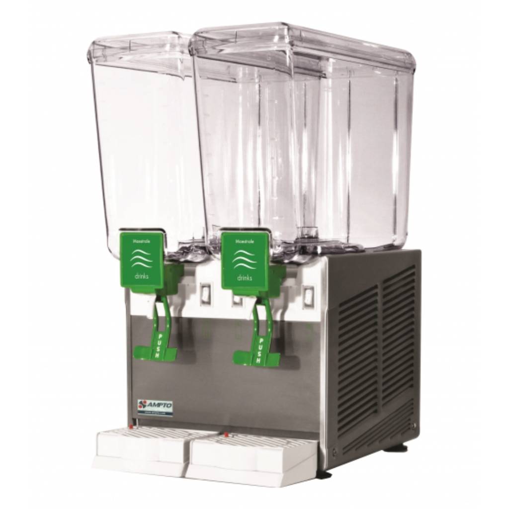 AMPTO C1256 Beverage Dispenser 2 Tanks - 3 Gallons ea.