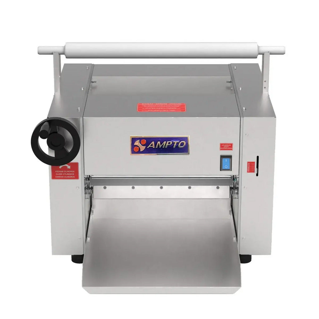AMPTO CLM-390, Countertop Dough Roller &amp; Sheeter, 16'' Roll Width, 16 lbs Dough Capacity