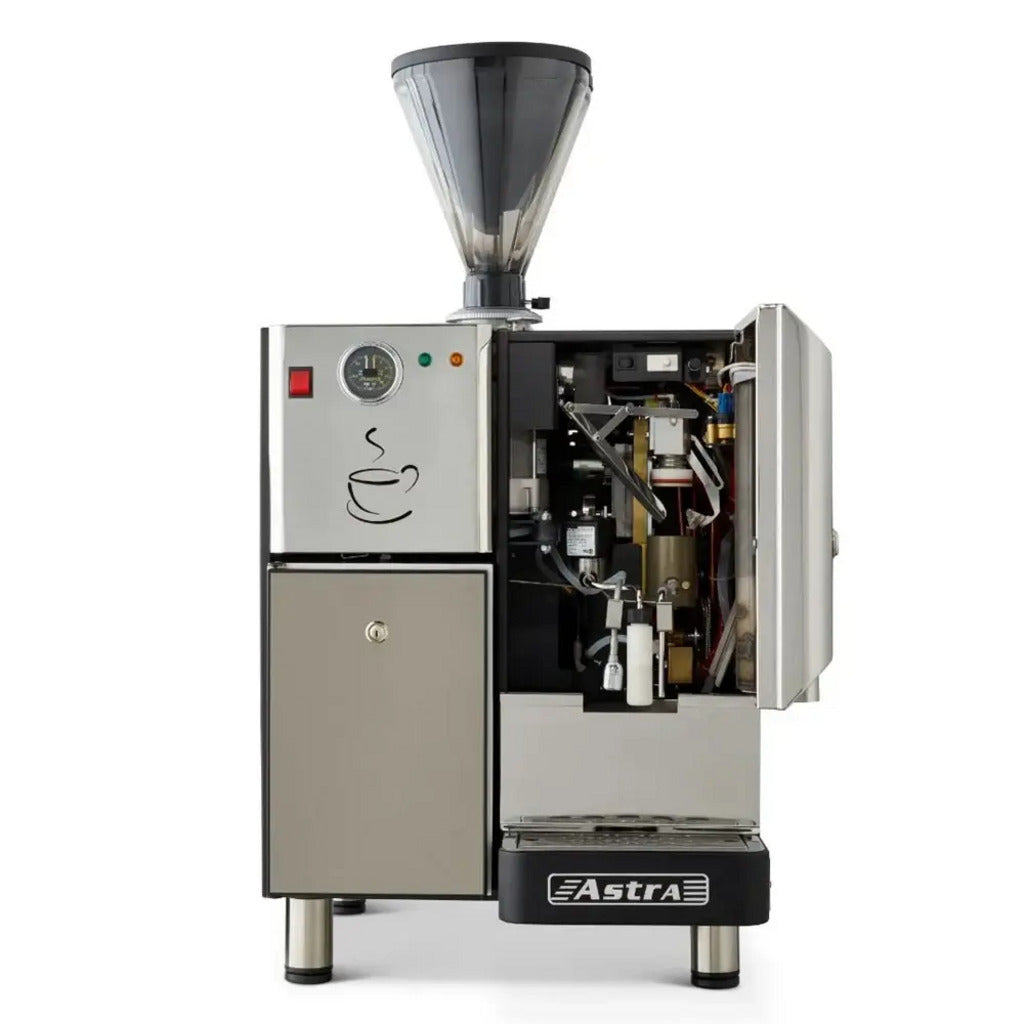 Astra SM-222, Super Automatic Espresso Machine with 1 Group &amp; 2 Bean Hoppers, 220v/1ph