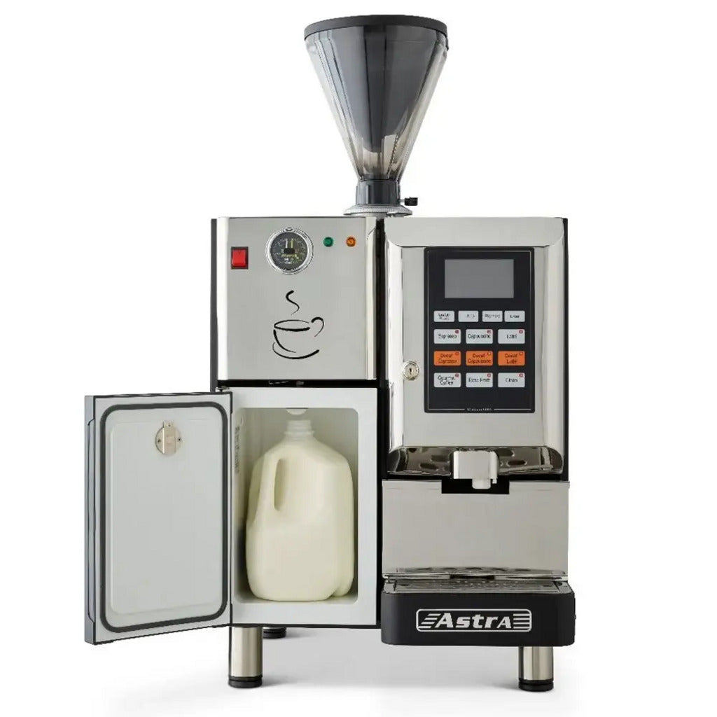Astra SM-222, Super Automatic Espresso Machine with 1 Group &amp; 2 Bean Hoppers, 220v/1ph