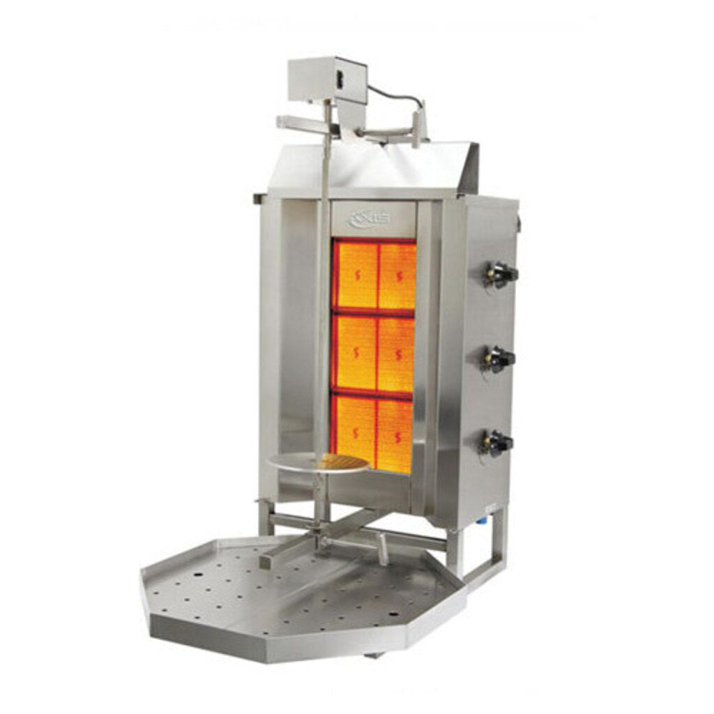 Axis AX-VB3 Vertical Gyro Broiler 88 lb. Capacity - Stainless Steel, Natural Gas