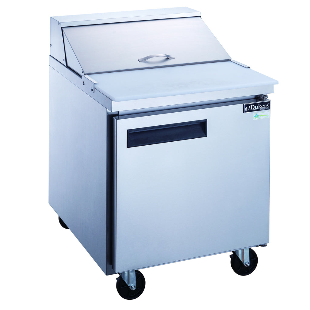 Dukers DSP29-8-S1, One Door 29&quot; Salad/Sandwich Prep Table Refrigerator (Standard Top)