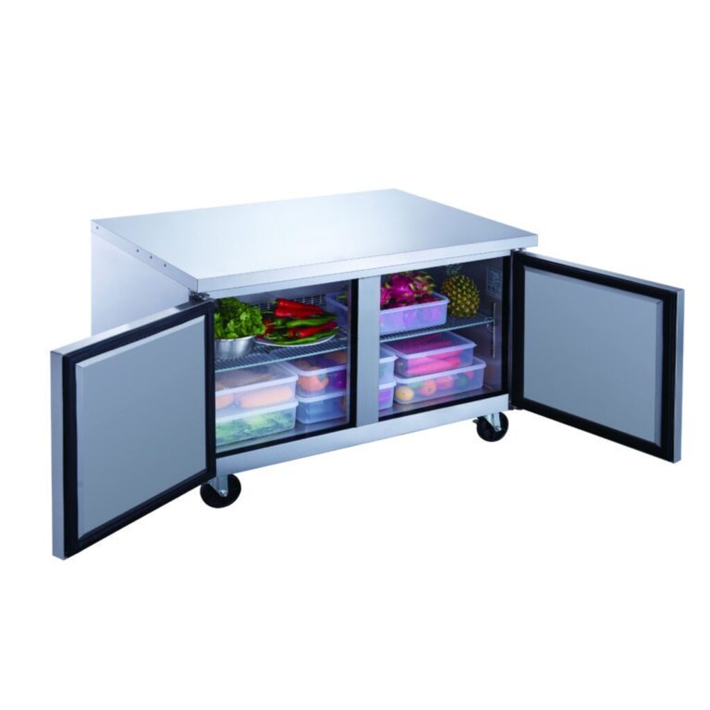 Dukers DUC60R, Two Door 60&quot; Undercounter Refrigerator, 15.5 cu.ft.