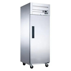 Dukers D28R, montaje inferior (1) refrigerador de una puerta, dimensiones: 27-1/2" x 32-5/8" x 80-3/8"