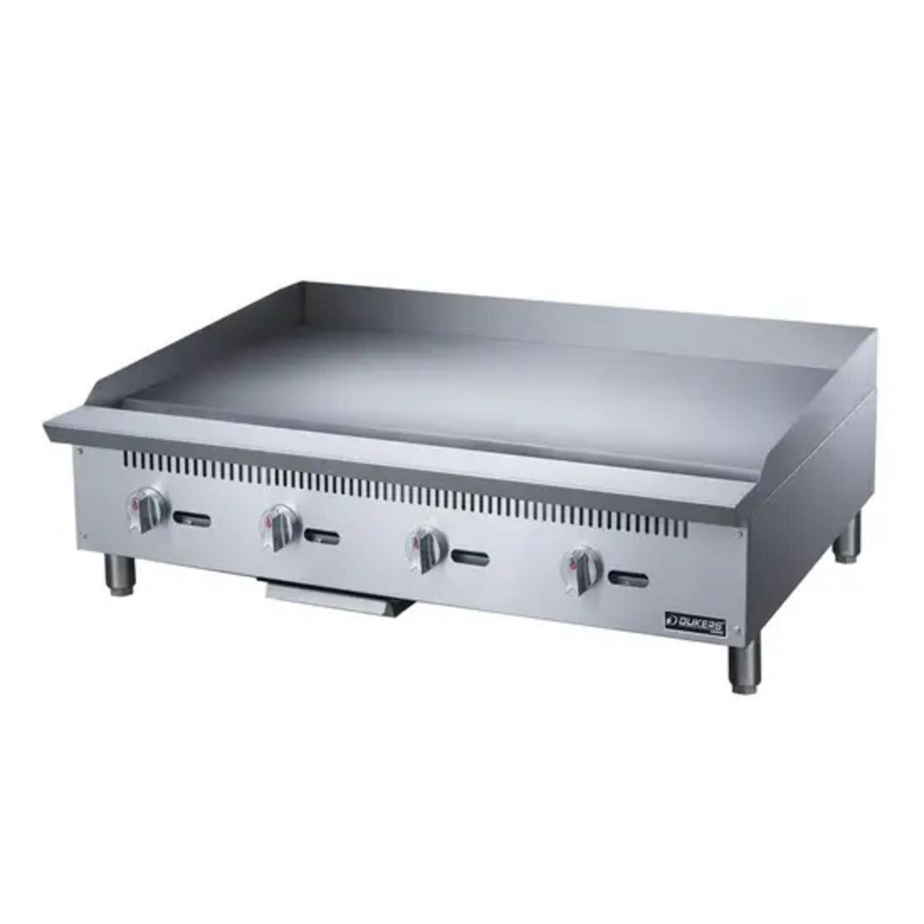 Dukers DCGM48 48&quot; Countertop Gas Griddle with 4 Burners, 3/4&quot; Plate, 120000 BTU