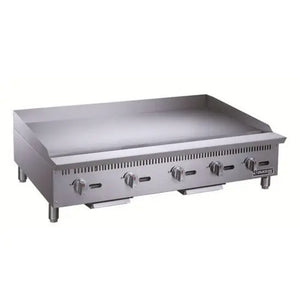 Dukers DCGMA60 Countertop Gas Griddle, 60" Wide, Heavy Duty 1" Thick Plate, 150,000 BTU