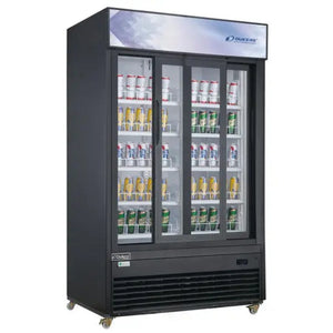Dukers DSM-32SR Refrigerador exhibidor con dos puertas corredizas de vidrio, 39-3/8" de ancho, 33.4 pies cúbicos