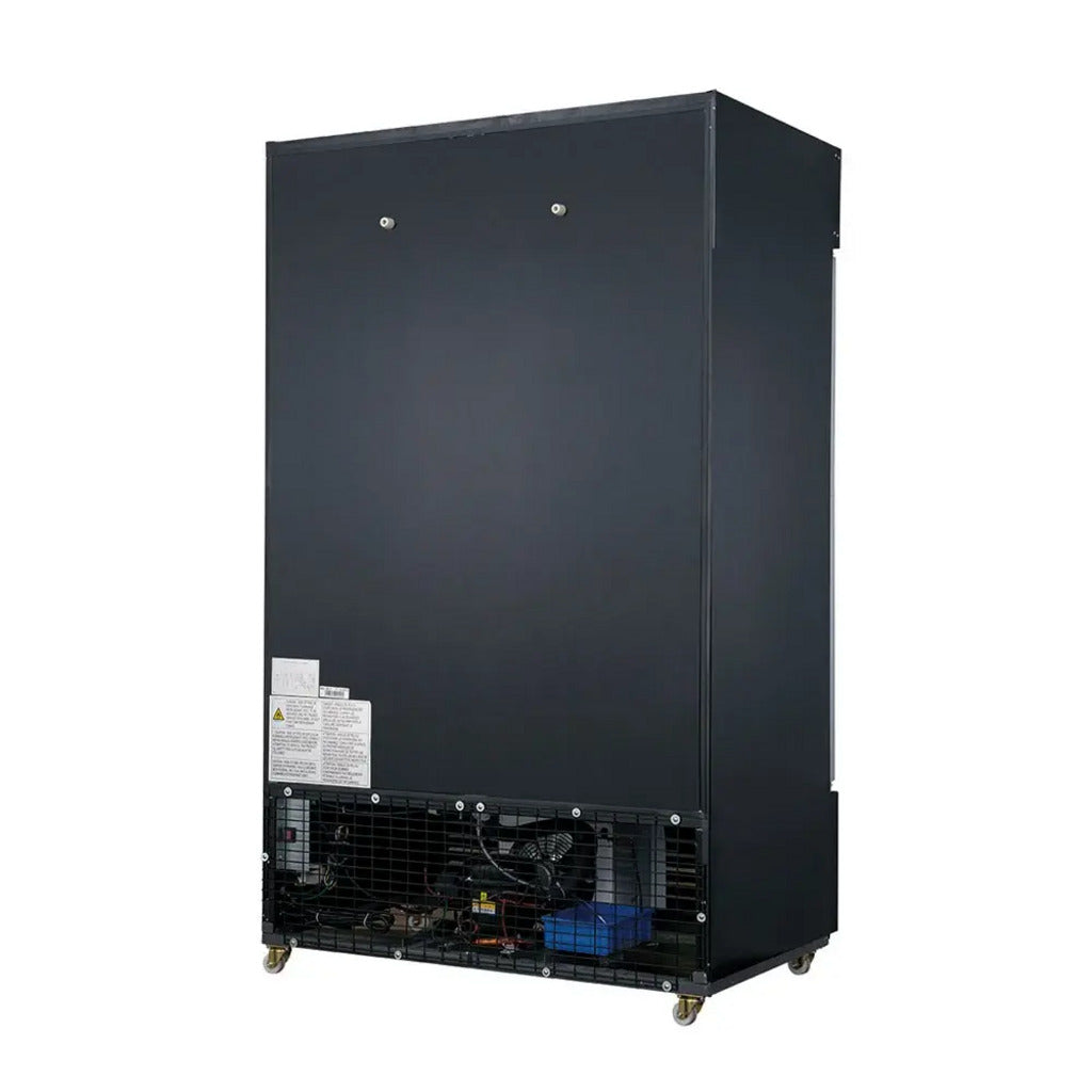 Dukers DSM-32SR Refrigerador exhibidor con dos puertas corredizas de vidrio, 39-3/8&quot; de ancho, 33.4 pies cúbicos