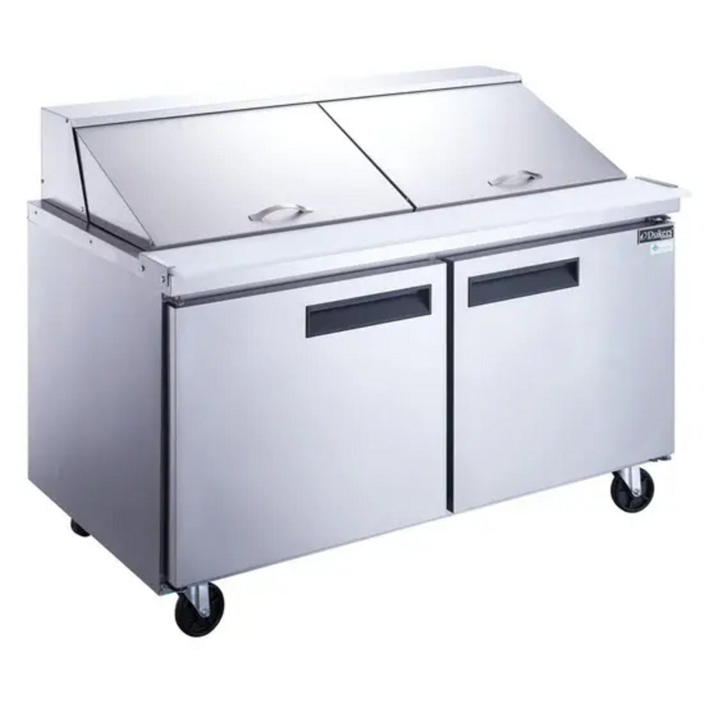 Dukers DSP60-24M-S2, Two Door 60-1/8&quot; Salad/Sandwich Prep Table Refrigerator (Mega Top)