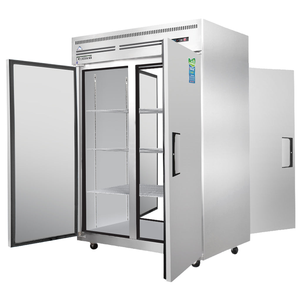 Everest ESPT-2S-2S, Two Solid Door Front &amp; Back 49.6" Pass Thru Reach-In Refrigerator, 48 cu. ft.