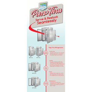 Everest ESPT-2G-2S - Refrigerador de acceso directo de montaje superior