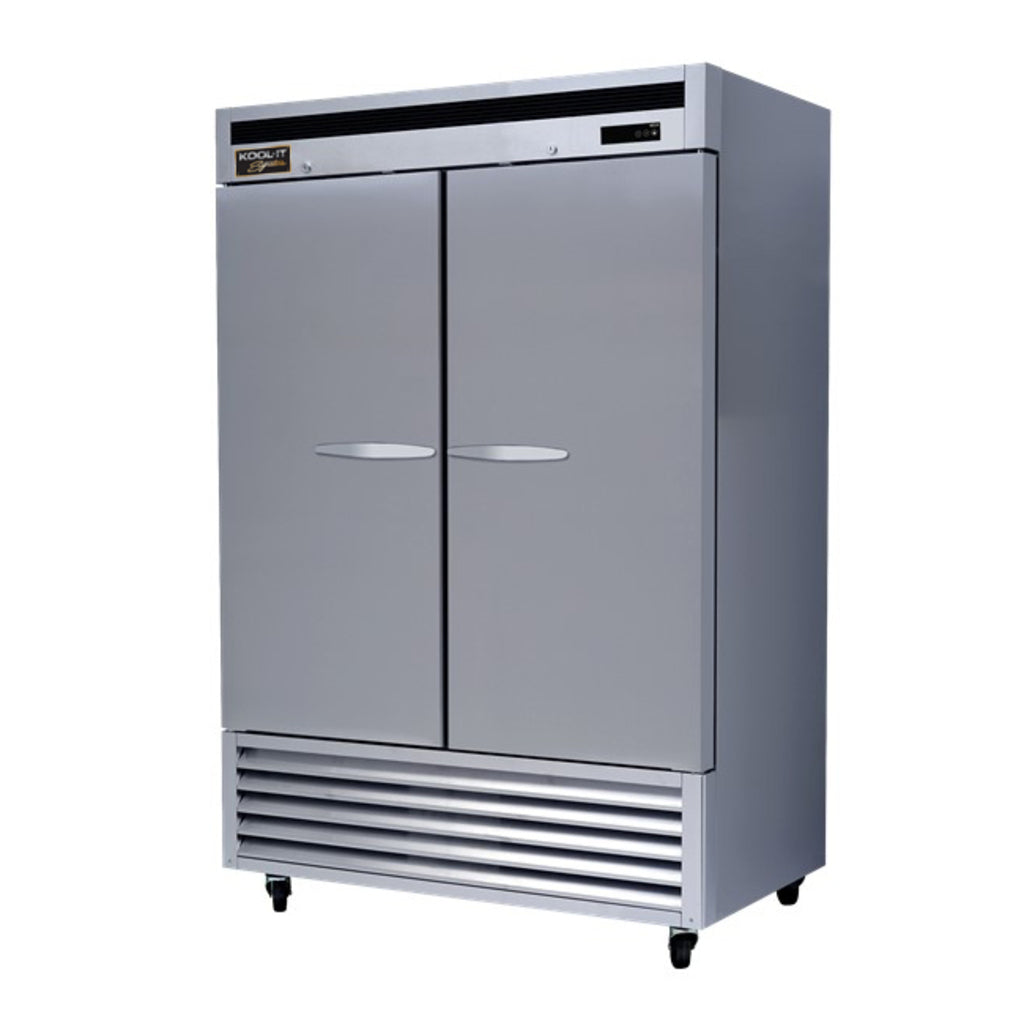 Kool-It Signature KBSR-2, Bottom Mount 54&quot; Two Solid Door Reach In Refrigerator, 44.7 cu.ft.