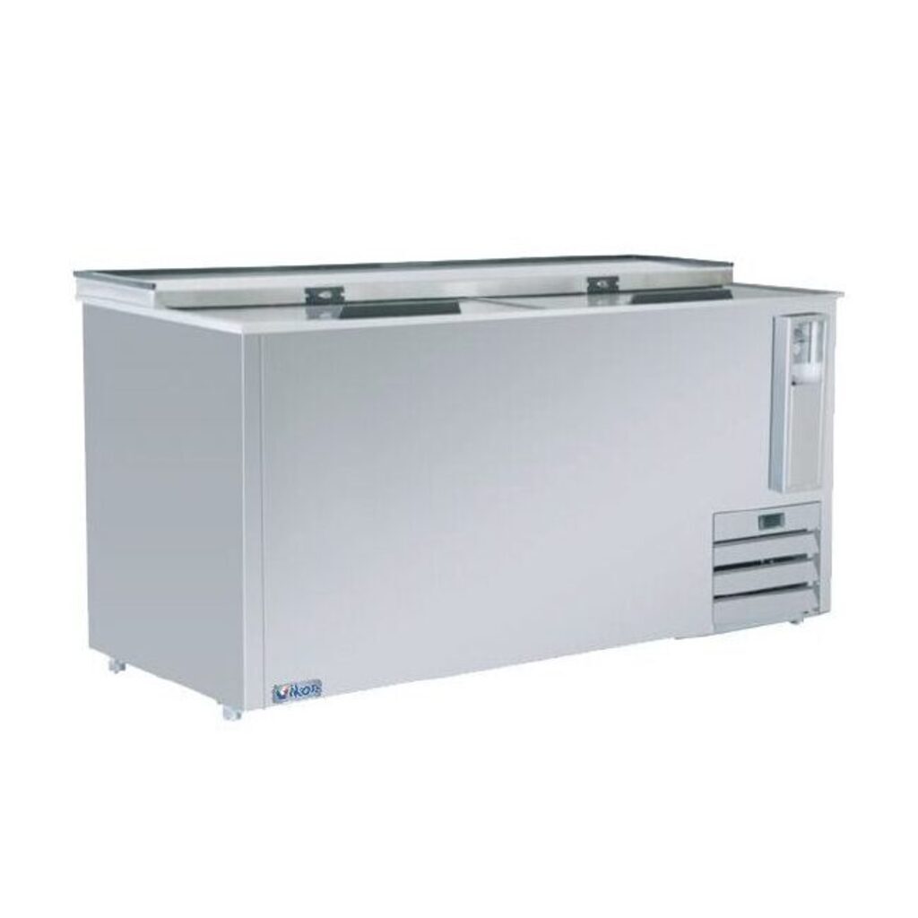 Ikon Refrigeration IBC-49SS, 49” Back Bar Bottle Cooler, Two Sliding Lids, Stainless Steel