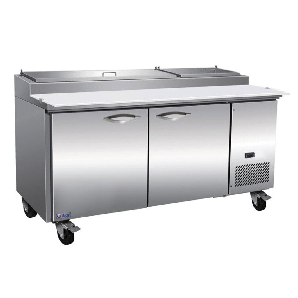 Ikon Refrigeration IPP71, Two Door 71&quot; Pizza Prep Table Refrigerator