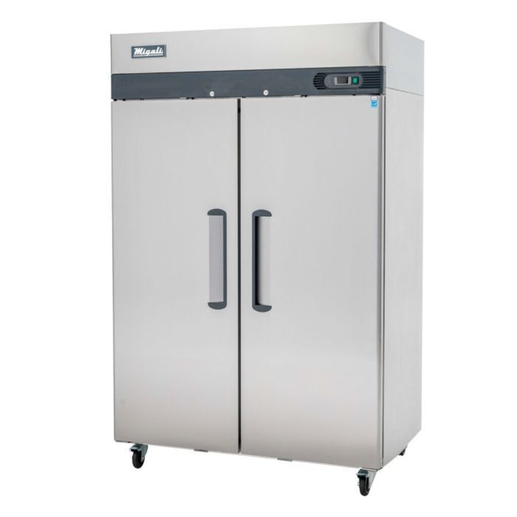 Migali C-2F-HC, Top Mount 54" Two Solid Door Reach In Freezer, 49 cu.ft.