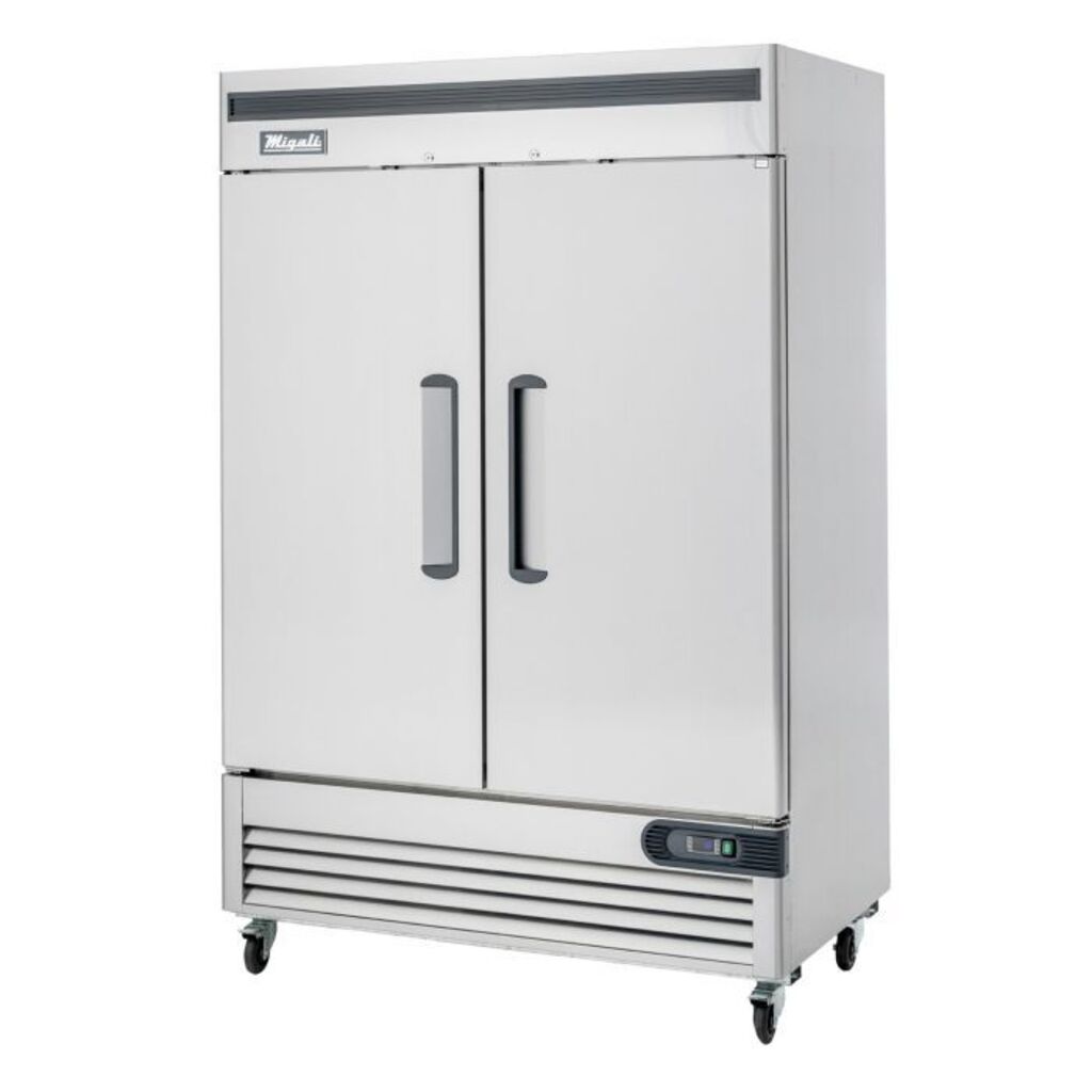 Migali C-2RB-HC, Bottom Mount 54" Two Solid Door Reach In Refrigerator, 49 cu.ft.