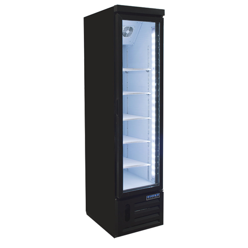 Ojeda USA RMH-8, 18.6" Glass Door Merchandiser Refrigerator, 10 cu.ft., 120v