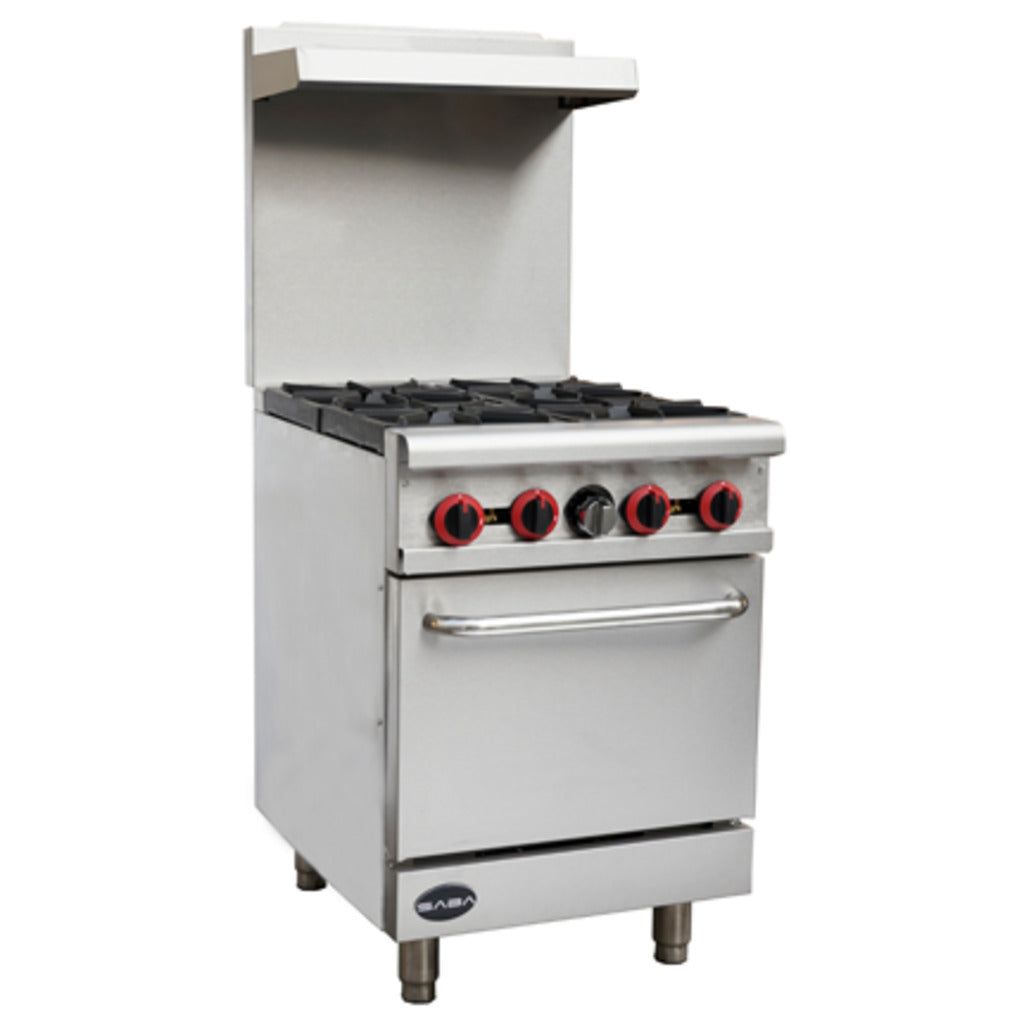 SABA GR24 24" Gas Range 4 Burners with Oven 151,000 BTU