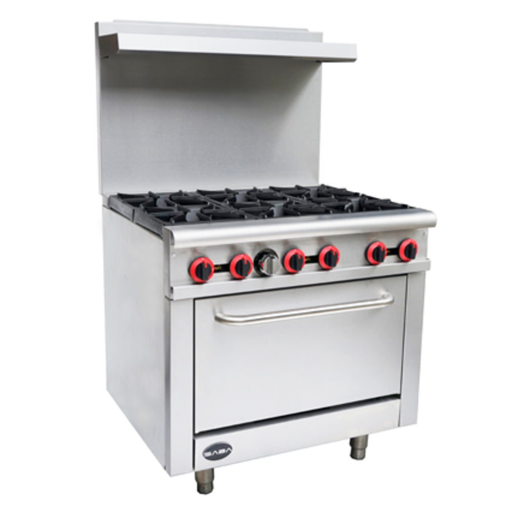 SABA GR36 36" Gas Range 6 Burners with Oven 211,000 BTU