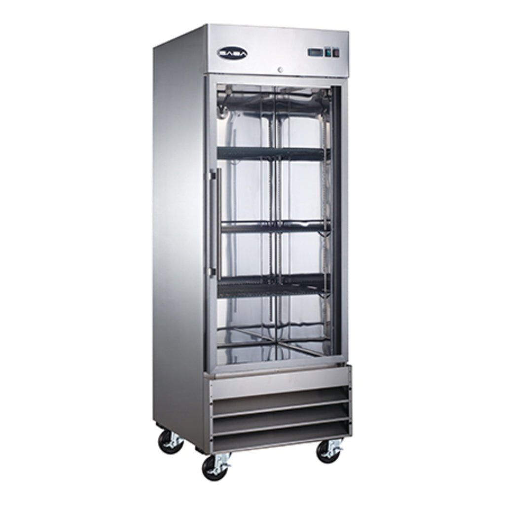 SABA S-23FG, One Glass Door Reach-In Freezer, S/S Interior &amp; Exterior, 23 cu.ft.