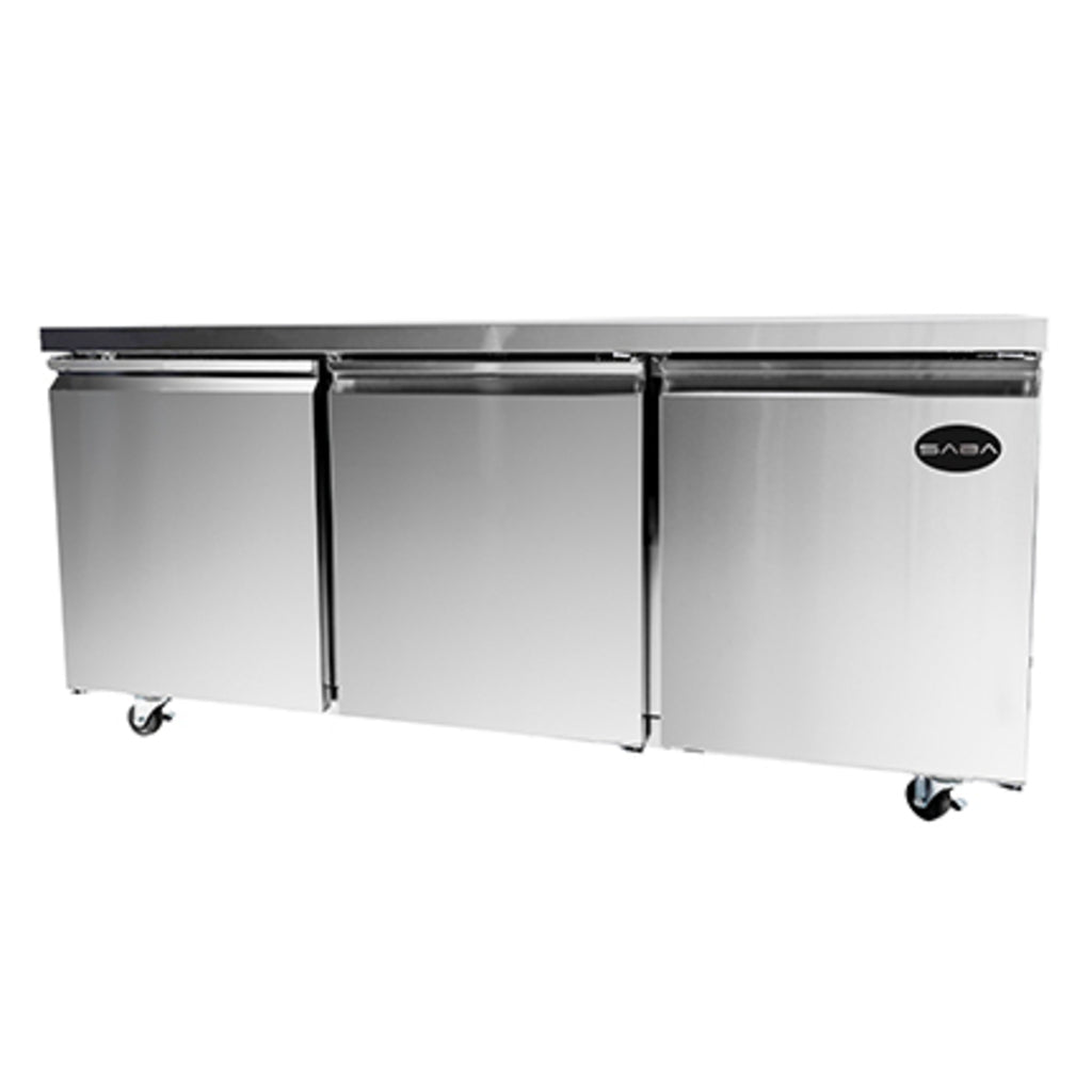 SABA SUC-72R, Three Door 72&quot; Undercounter Refrigerator, 15.5 cu.ft.