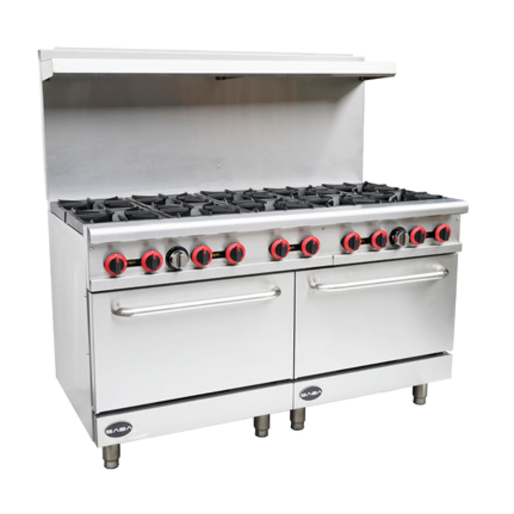 SABA GR60 60" Gas Range 10 Burners with Oven 362,000 BTU