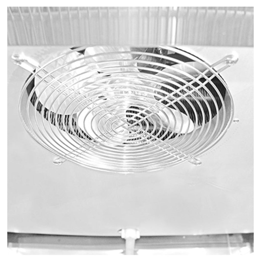 SABA S-23RG, Refrigerador de una puerta de vidrio, interior y exterior de acero inoxidable, 23 pies cúbicos