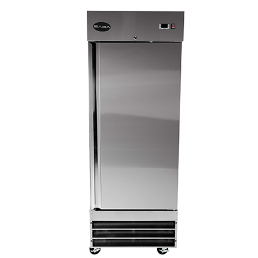 SABA S-23R, One Door Reach-In Refrigerator, S/S Interior &amp; Exterior, 23 cu.ft.